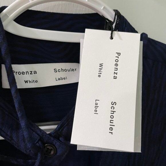 Proenza Schouler Printed Georgette Tie Front Top - Picture 11 of 11